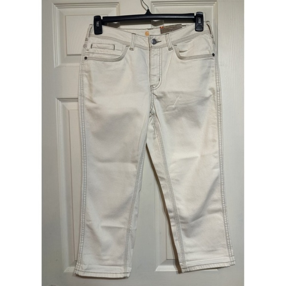 Carhartt Pants Womens 8 Crop White Original‎ Fit Double Front Workwear Utility